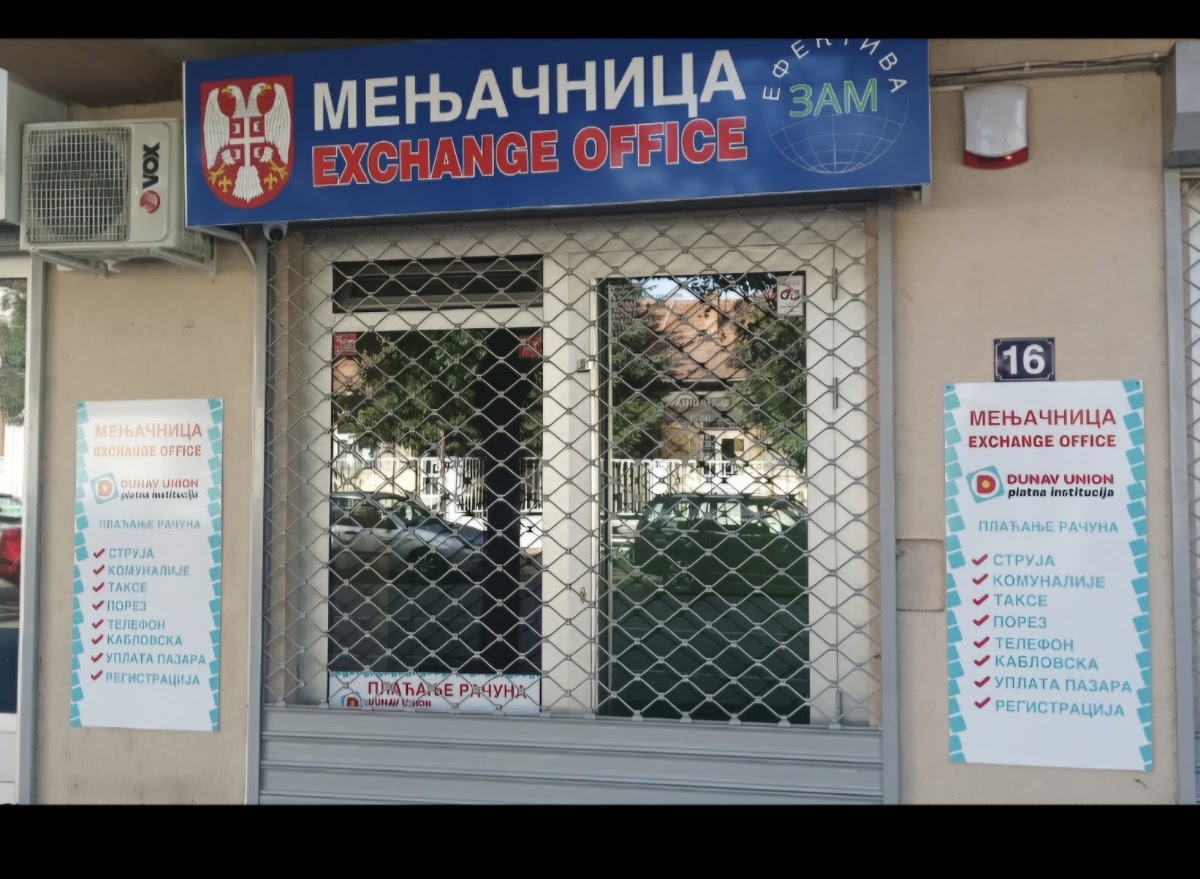 Izlog — ЗОРИЦА МАТИЋ ПР УСЛУГЕ МЕЊАЧНИЦА "EFEKTIVA ZAM" ЛАЗАРЕВАЦ, Лазаревац