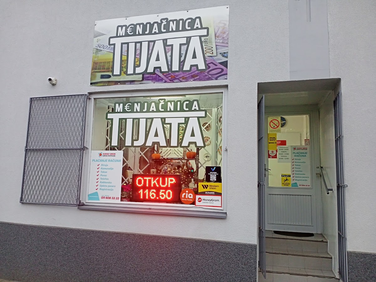 Izlog — ЈОВАНКА МАРТИНОВ ПР "MENJAČNICA TIJATA" КИКИНДА, Кикинда