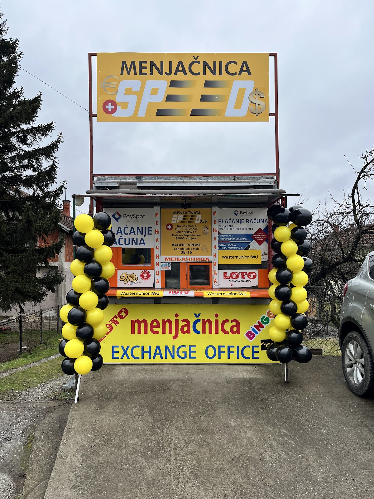 Izlog — ЈОВИЦА ЈЕЛЕНИЋ ПР "MENJAČNICA SPEED 036" КРАЉЕВО, Краљево
